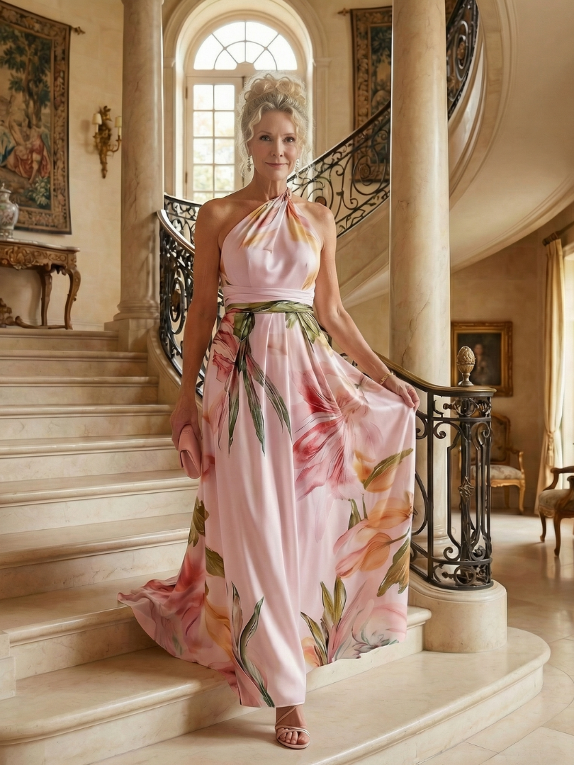 Selene | Elegant Satin Maxi Dress