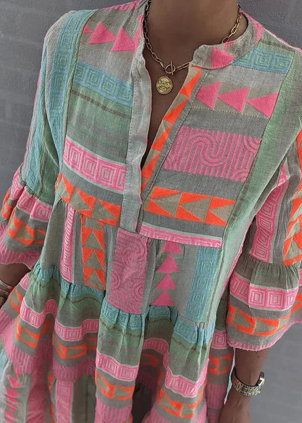 Lina Cotton Hemp Summer Dress