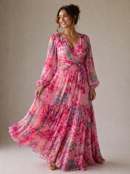 Ellis & Johnson™  | Wrap Dress with Floral Print