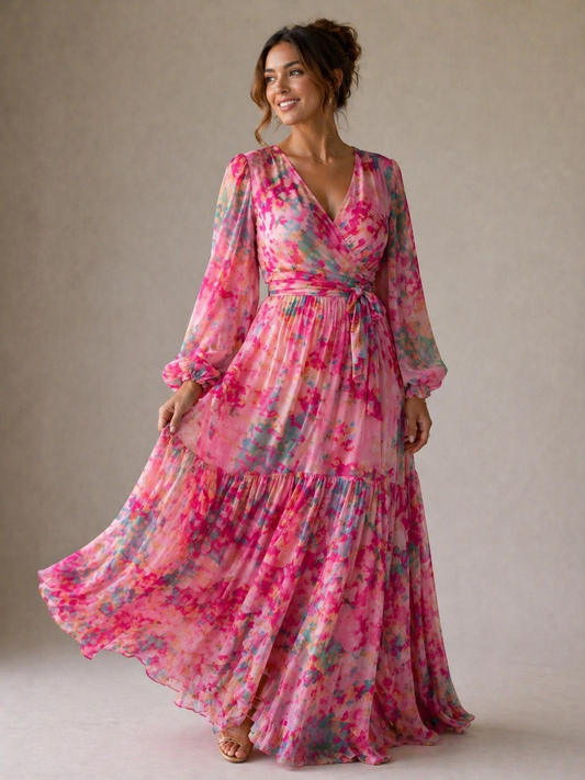 Ellis & Johnson™  | Wrap Dress with Floral Print