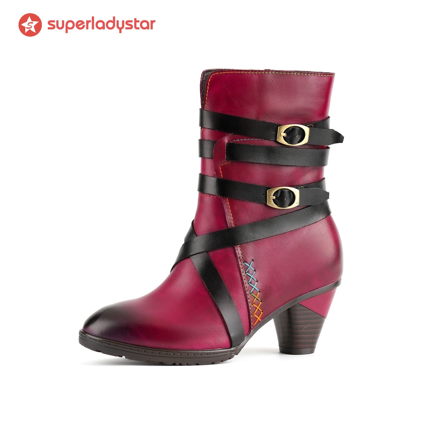 Vintage Midnight Stride Strap Boots