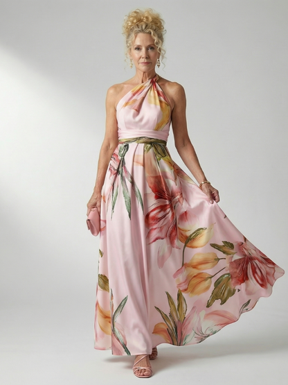 Selene | Elegant Satin Maxi Dress