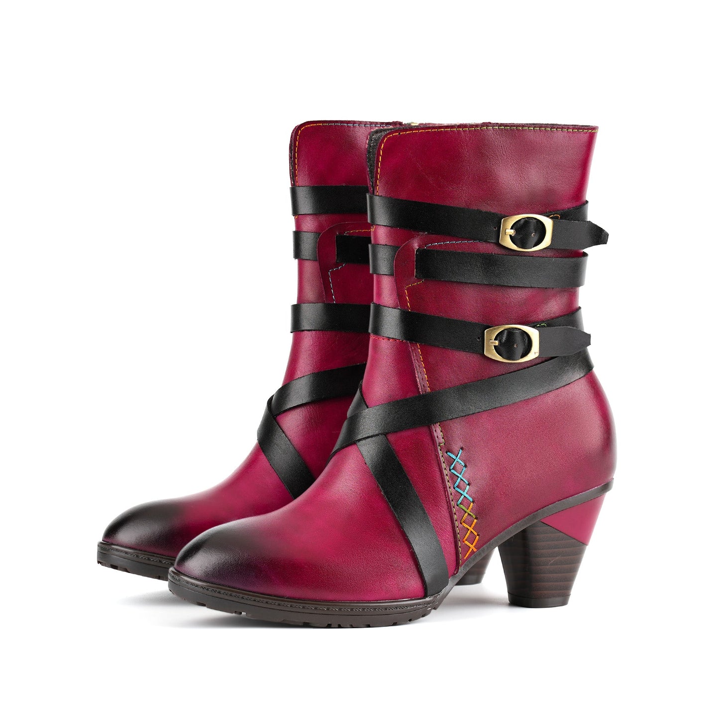 Vintage Midnight Stride Strap Boots