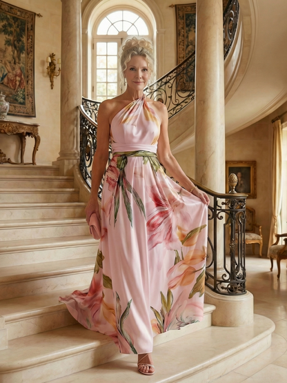 Selene | Elegant Satin Maxi Dress