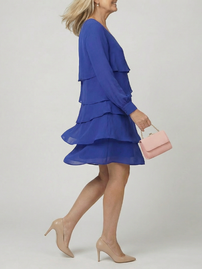 Mia | Clean Layered Knee-Length Dress