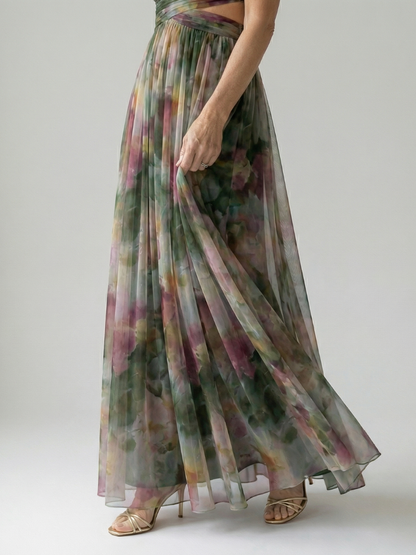 Aurielle | Elegant Printed Maxi Dress