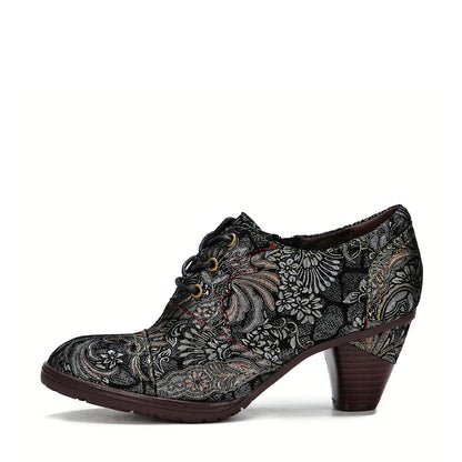 Retro Handmade Leather Exquisite Pumps