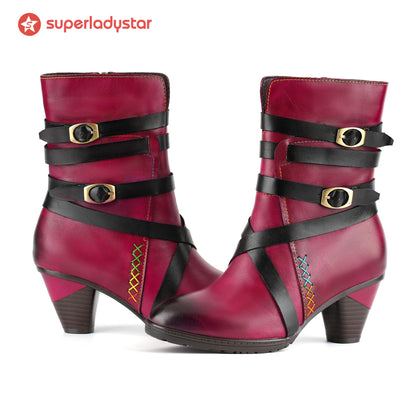 Vintage Midnight Stride Strap Boots