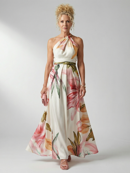 Selene | Elegant Satin Maxi Dress