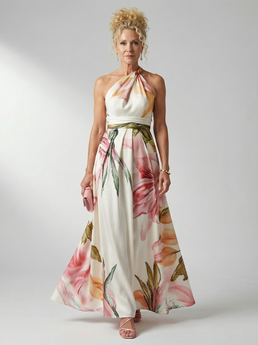 Selene | Elegant Satin Maxi Dress