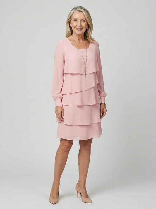 Mia | Clean Layered Knee Length Dress