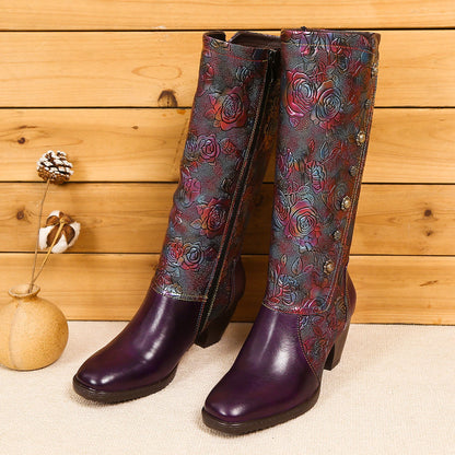 Retro | Handmade Printed Boots