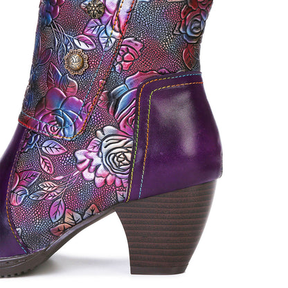 Retro | Handmade Printed Boots