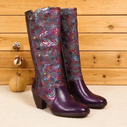 Retro | Handmade Printed Boots