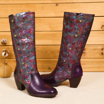 Retro | Handmade Printed Boots