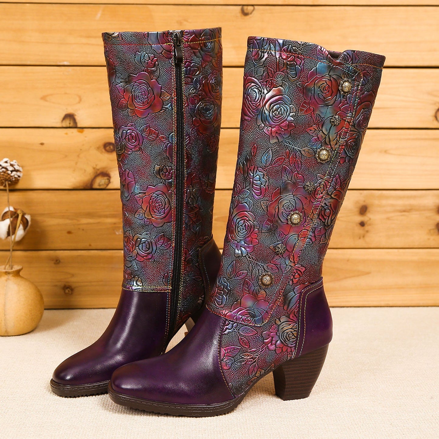 Retro | Handmade Printed Boots