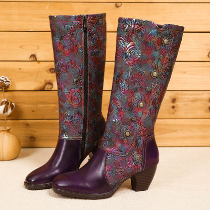 Retro | Handmade Printed Boots