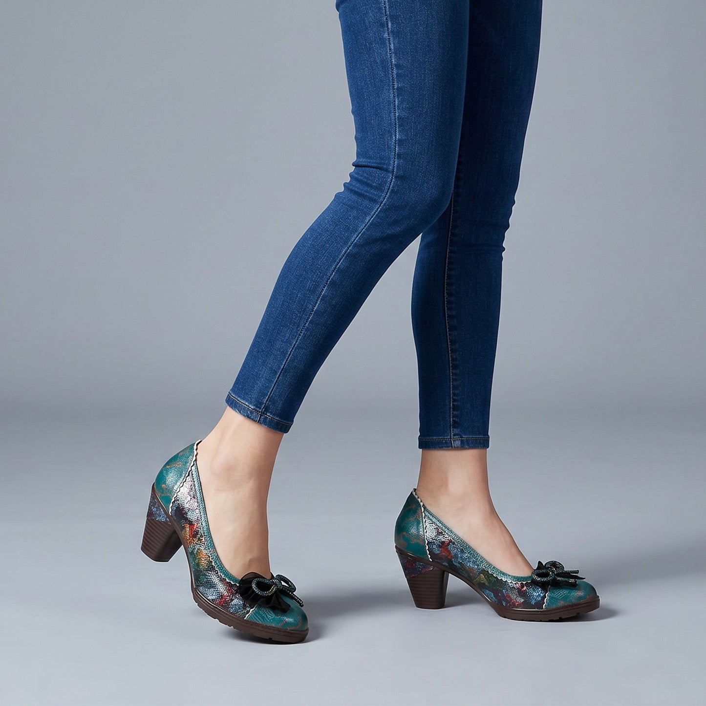 Hand Painted Colorful Artistic Elegant Pumps