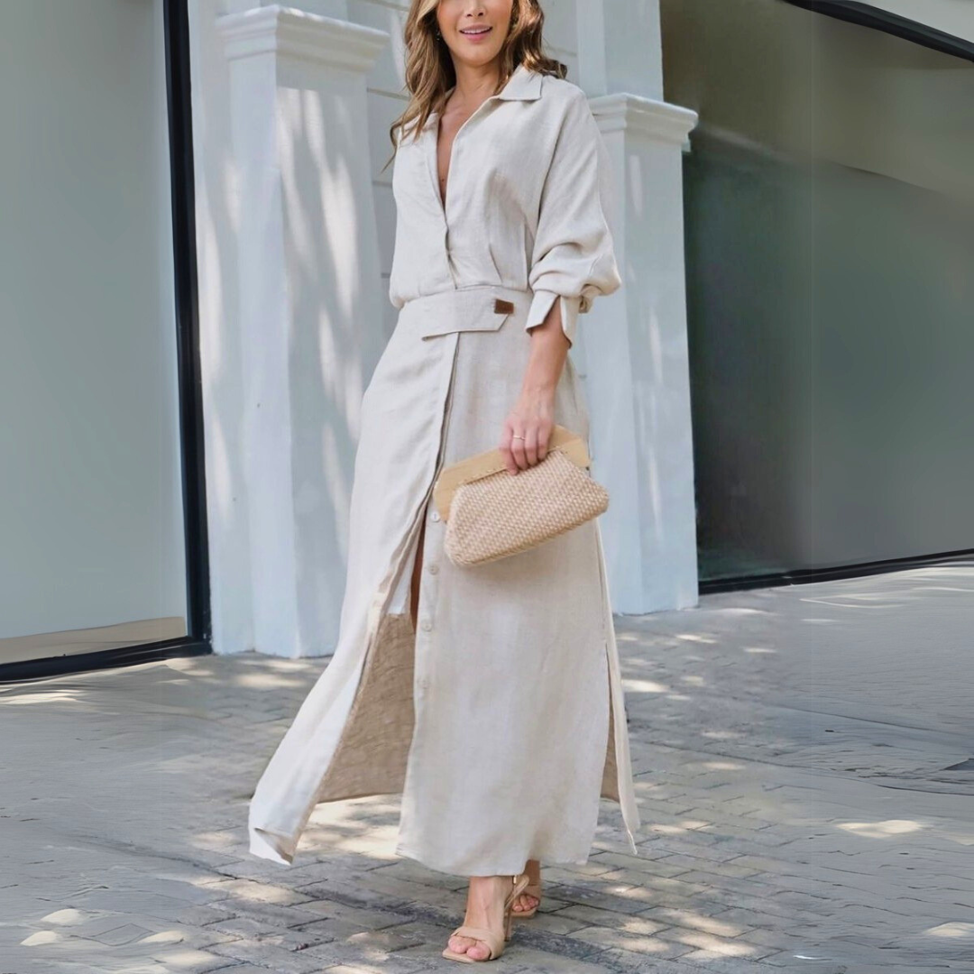 Kathleen™ | Robe maxi élégante à encolure en V