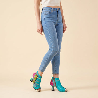 Tropical Bloom Embroidery Booties