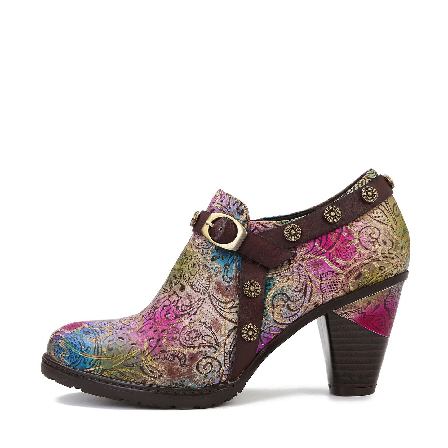 Bohemian Gradient Hollow Leather Pumps