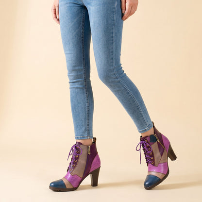 Urban Mosaic Patchwork Ankle Boots