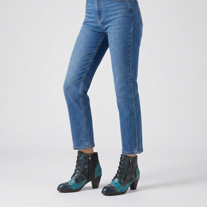 Retro Handmade Leather Patchwork Ankle Boots