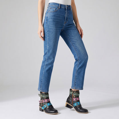 Retro Casual Style Strap Low Heel Ankle Boots