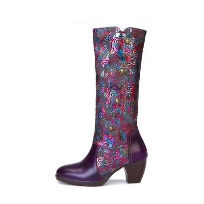 Retro | Handmade Printed Boots