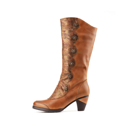 Vintage Handmade Real Leather Boots