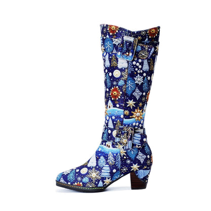 Christmas Artisan Crafted Enchant Leather Boots