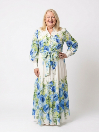 Harper | Button Front Floral Maxi