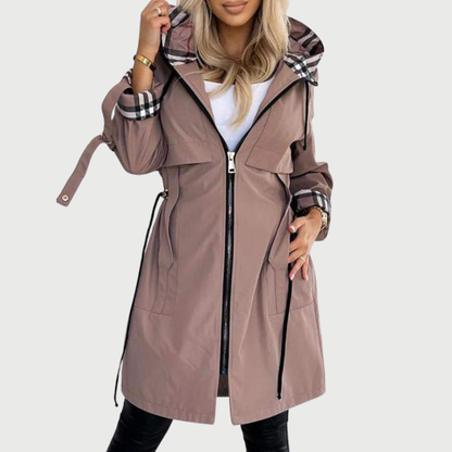 Aurélia | Long Hooded Transitional Jacket