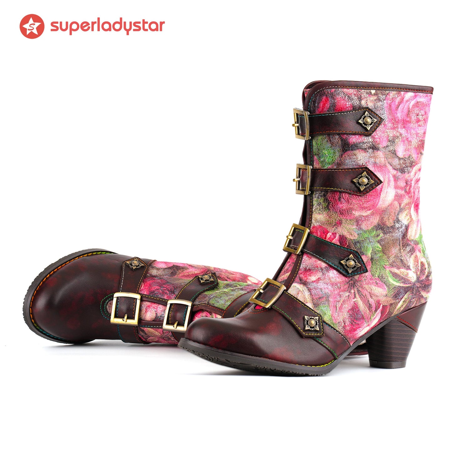 Rose Garden Buckle Boots