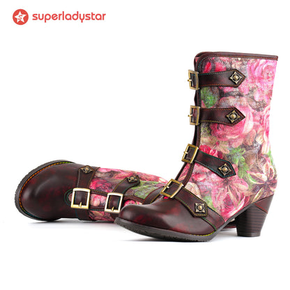 Rose Garden Buckle Boots