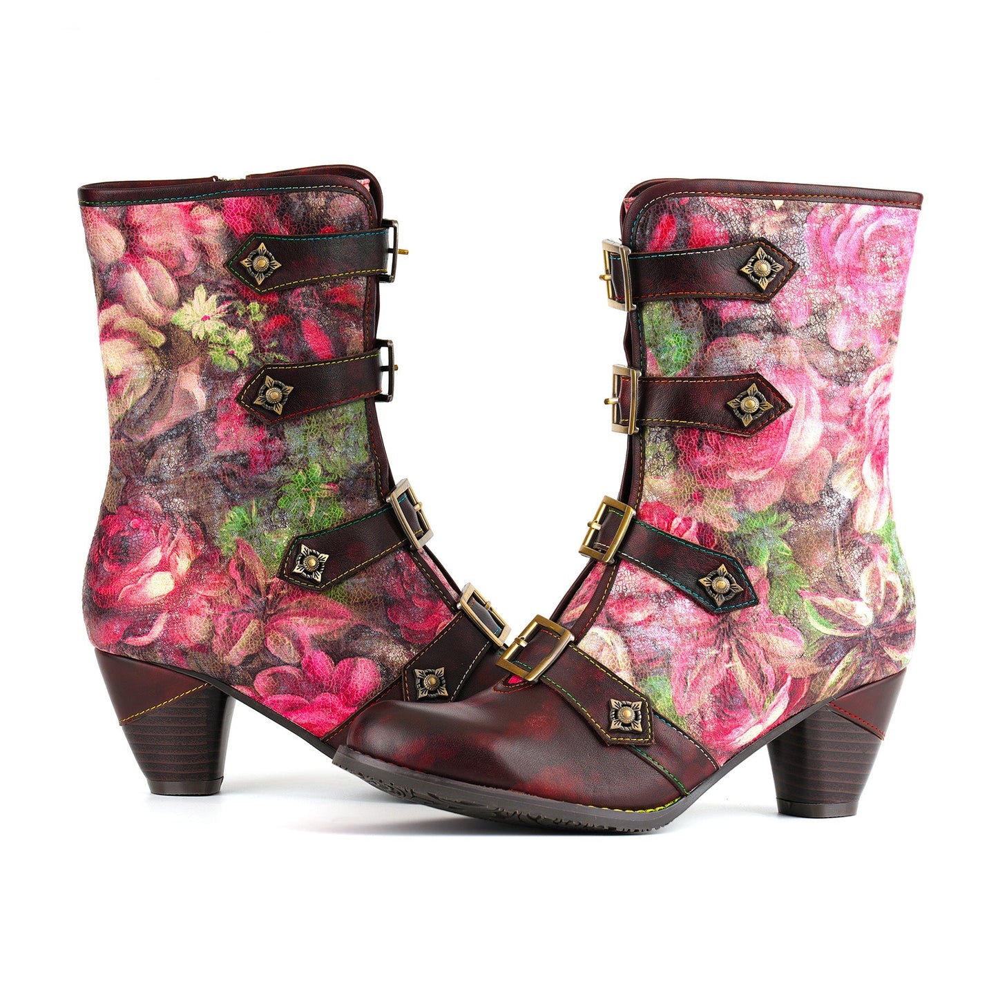 Rose Garden Buckle Boots