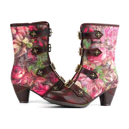 Rose Garden Buckle Boots