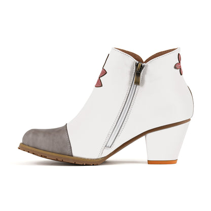 Floral Grace Ankle Boots