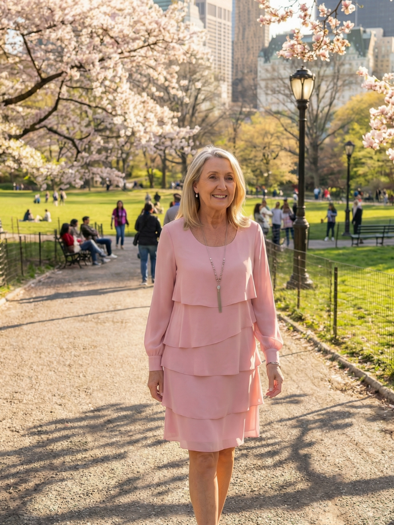 Mia | Clean Layered Knee-Length Dress