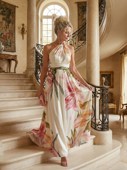 Selene | Elegant Satin Maxi Dress