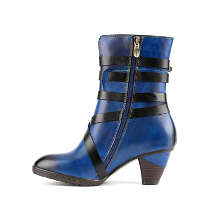 Vintage Midnight Stride Strap Boots