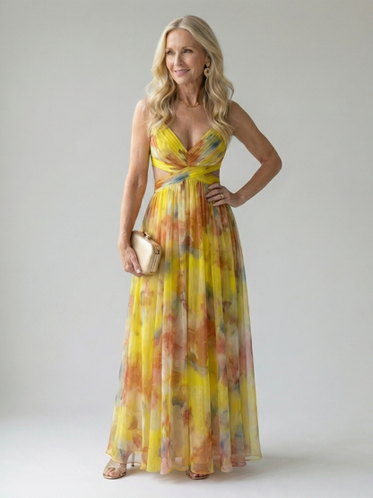 Aurielle | Elegant Printed Maxi Dress