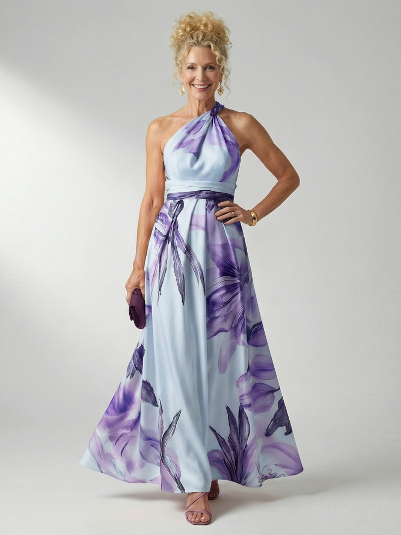 Selene | Elegant Satin Maxi Dress