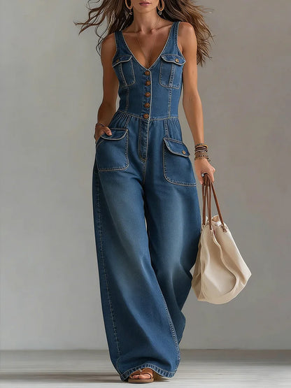 Sophie™ | Combinaison en denim ample