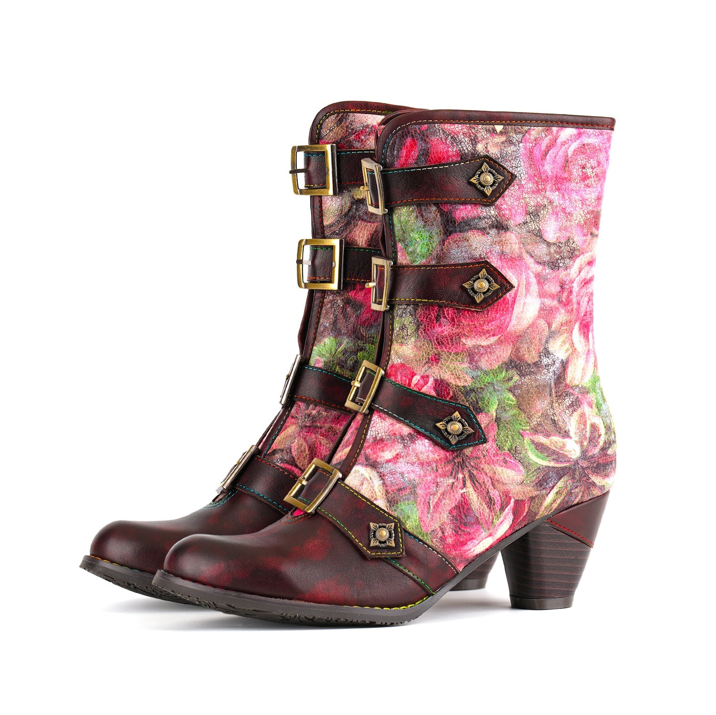 Rose Garden Buckle Boots