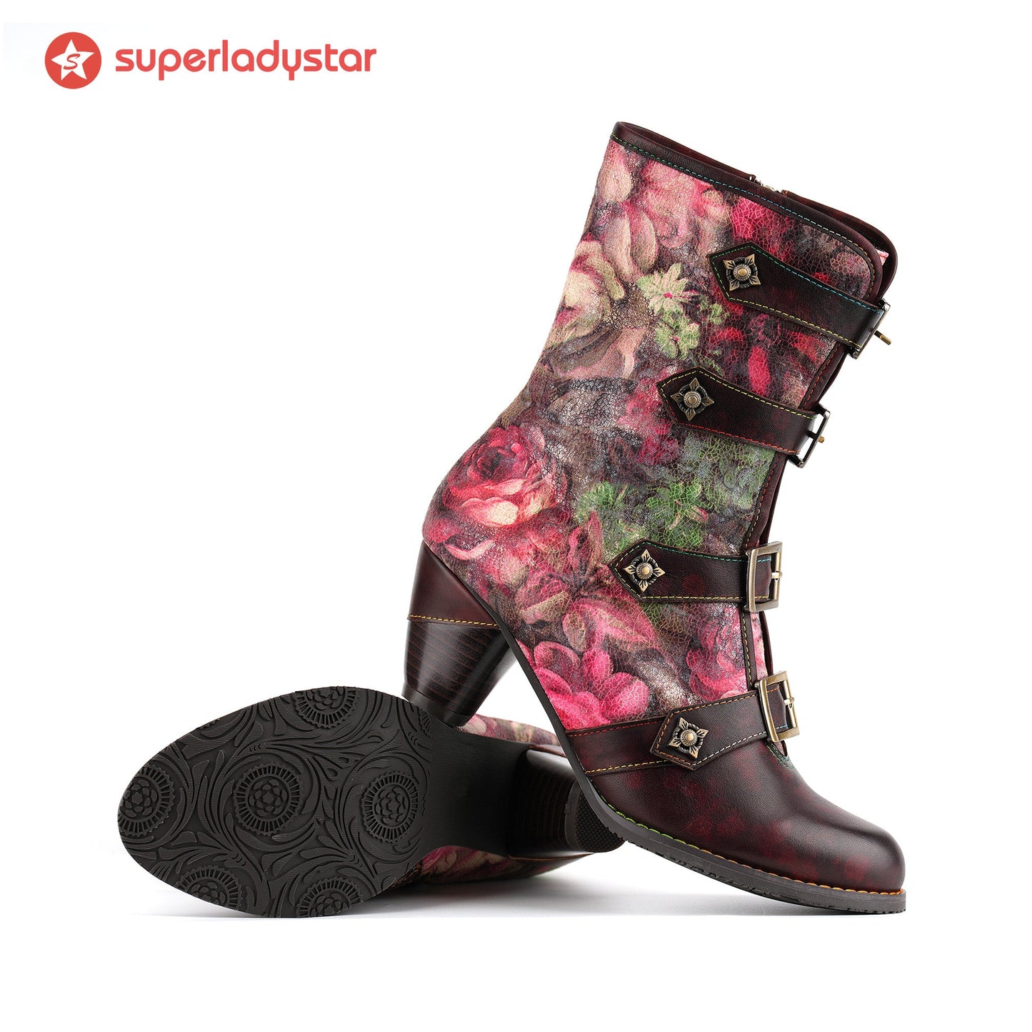 Rose Garden Buckle Boots