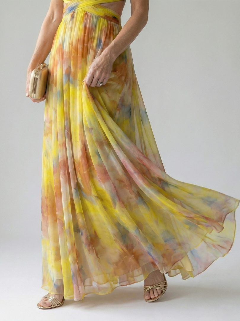Aurielle | Elegant Printed Maxi Dress