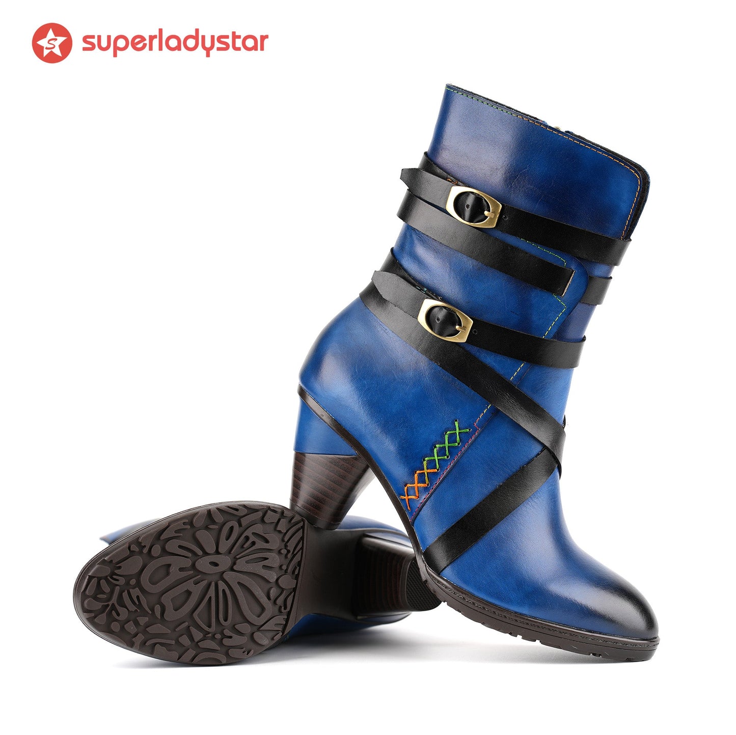 Vintage Midnight Stride Strap Boots