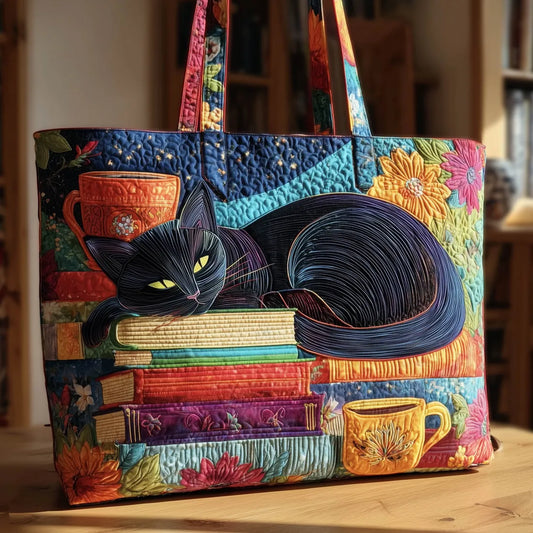 Artisan | Black Cat Book Lover Tote Bag