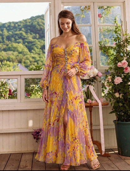 Ellis & Johnson™  | Elegant Dress with V-Neck
